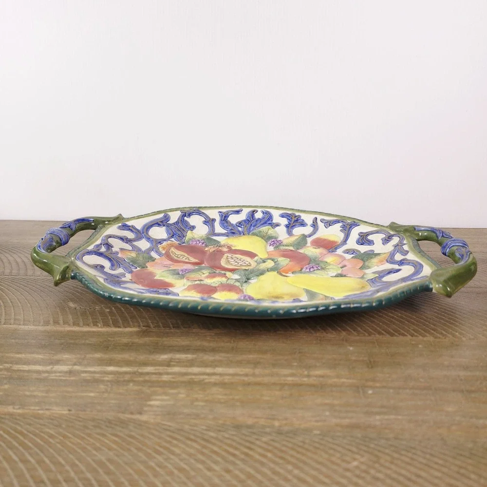 Fitz and Floyd Florentine Fruit Large Serving Platter Wall Decor
